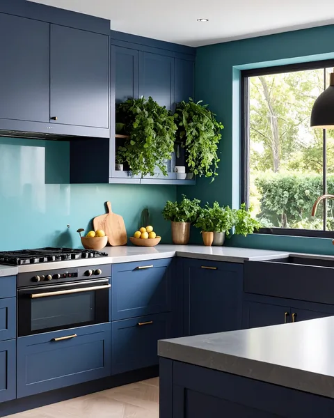 Coloured glass kitchen splashback behind a cooktop